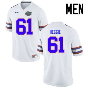 Men's Florida Gators #61 Brett Heggie NCAA Nike White Authentic Stitched College Football Jersey WNH3862JL